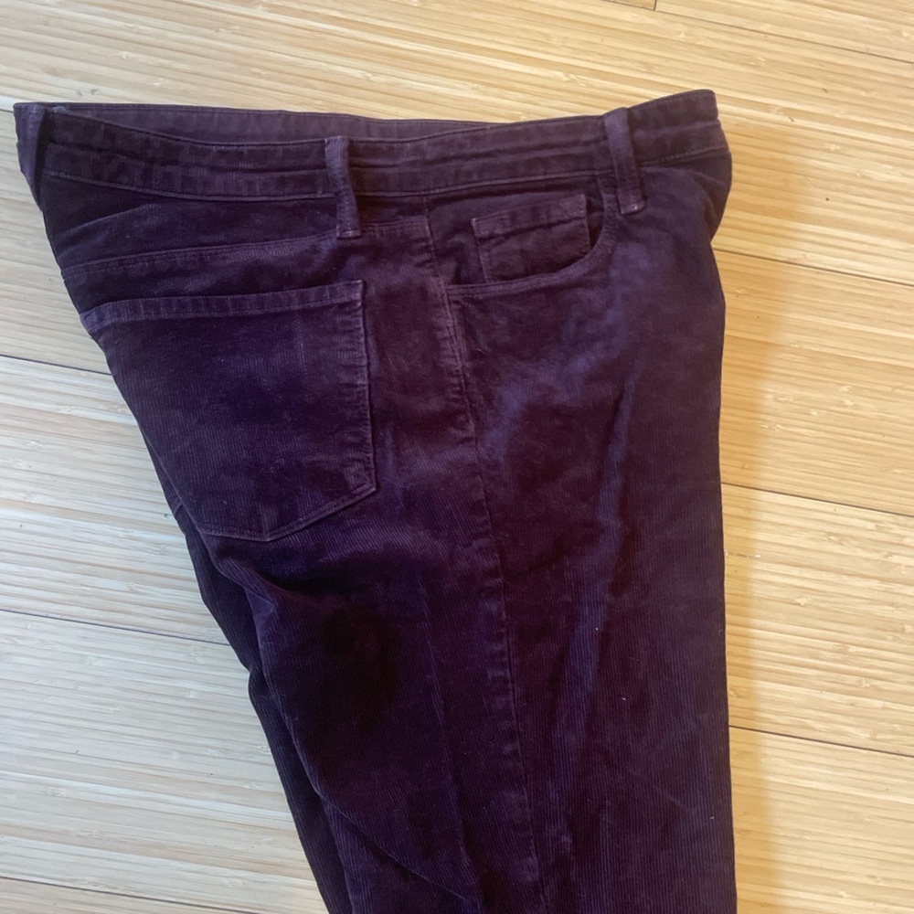 Burgundy straight leg cords